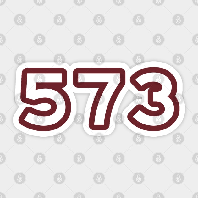 573 Area Code Sticker by Litehouse Tees